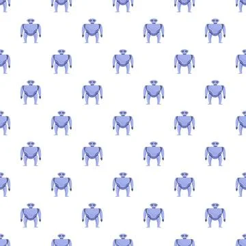 Robot technology seamless pattern for automation concept background Stock Illustration