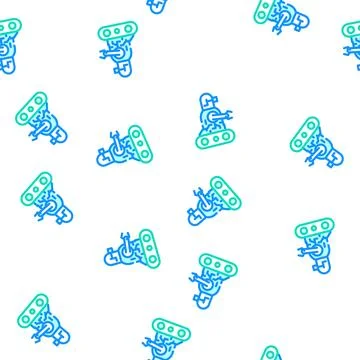 Robot technology vector seamless pattern Illustrazione stock