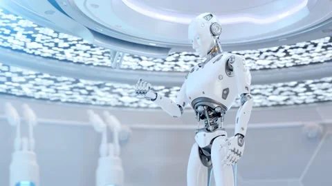 Robot testing itself Stock Footage 239927640