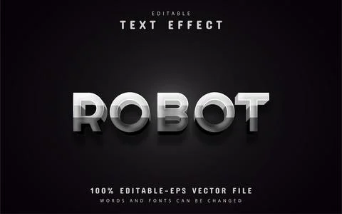 Robot text effects Stock Illustration