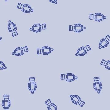 Robot a touchscreen line seamless pattern Illustrazione stock