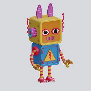 Robot toy , 3D Generate イラスト素材