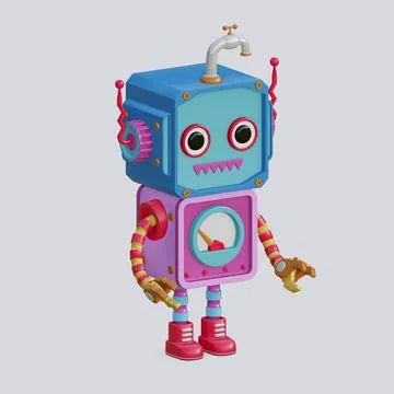 Robot toy , 3D Generate イラスト素材