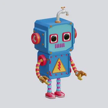 Robot toy , 3D Generate イラスト素材