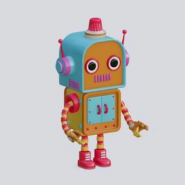Robot toy , 3D Generate イラスト素材