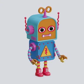 Robot toy , 3D Generate Stock Illustration