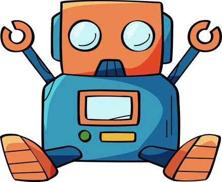 Robot Toy Illustration - Sci-Fi &amp; Play Illustrazione stock