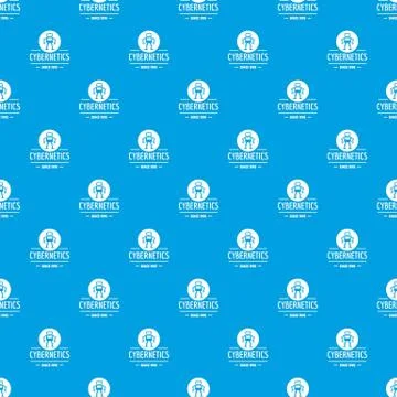 Robot toy pattern seamless blue Stock Illustration