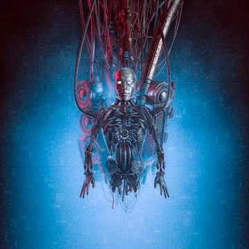Robot under repair Stock-Illustration