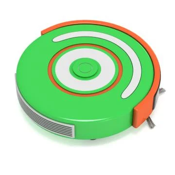 Robot vacuum cleaner 3d Stock Illustration