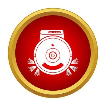 Robot vacuum cleaner automatic cleaning smart home technology Stock Illustration