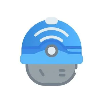 Robot vacuum cleaner with blue top and gray bottom Stock Illustration