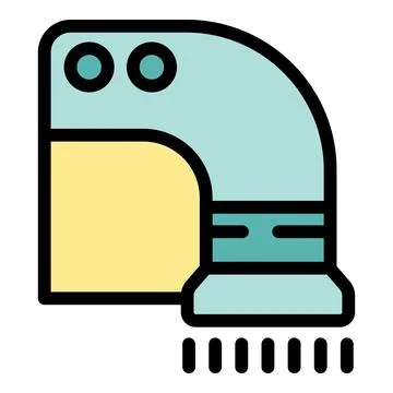 Robot vacuum cleaner cleaning dust using sensors icon Stock Illustration