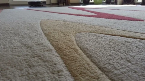 Robot vacuum cleaner cleans the floor from dust. Smart house. Stock Footage 119161450