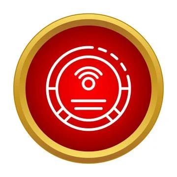 Robot vacuum cleaner connecting smart home automation icon Illustrazione stock