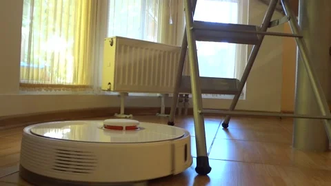 Robot vacuum cleaner Stock Footage 167106925