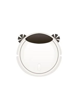 Robot vacuum cleaner for home usage classic design vector illustration Stock Illustration