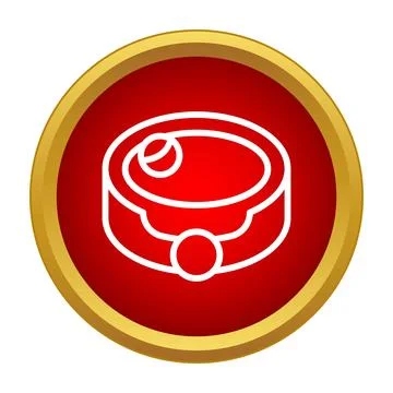 Robot vacuum cleaner icon symbolizing smart home cleaning Stock Illustration