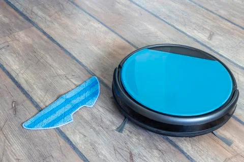 Robot vacuum cleaner with mopping functionality Foto stock
