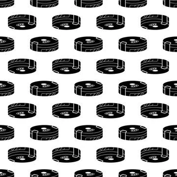 Robot vacuum cleaner pattern seamless vector 库存插图