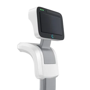 Robot vacuum cleaner. Touch screen, autonomous operation. 3d illustration. Stock Illustration