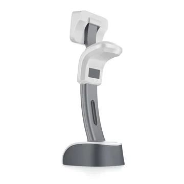 Robot vacuum cleaner. Touch screen, autonomous operation. 3d illustration. Stock Illustration