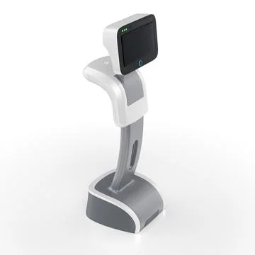 Robot vacuum cleaner. Touch screen, autonomous operation. 3d illustration. Stock Illustration