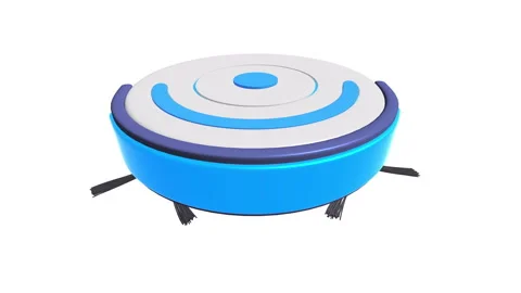 Robot Vacuum Isolated on White Stock-Footage 247713577