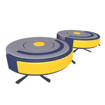 Robot Vacuum Isolated on White Stock-Illustration