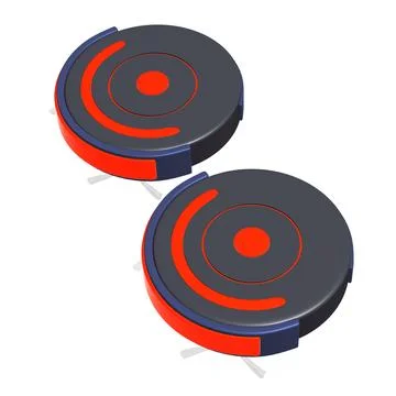 Robot Vacuum Isolated on White Stock-Illustration