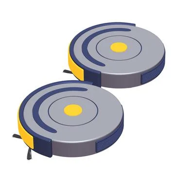 Robot Vacuum Isolated on White Stock-Illustration