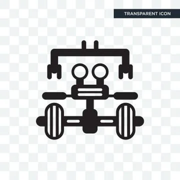 Robot vector icon isolated on transparent background, Robot logo design 스톡 일러스트