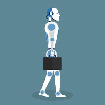 Robot vector illustration in flat design Stock Illustration