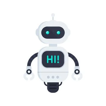 Robot vector illustration on white background Stock Illustration