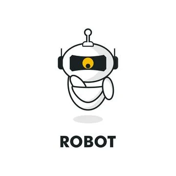 Robot Vector, kawaii and cute robot vector Stock Illustration