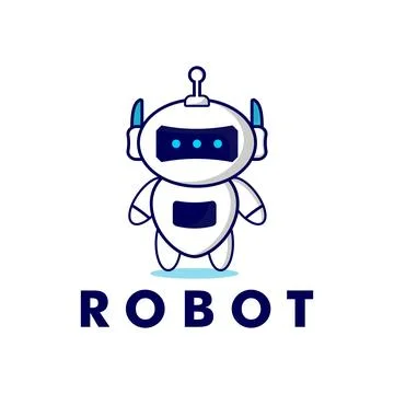 Robot Vector, kawaii and cute robot vector Stock Illustration