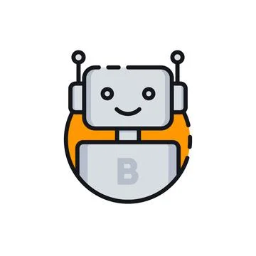 Robot vector line style icon Stock Illustration
