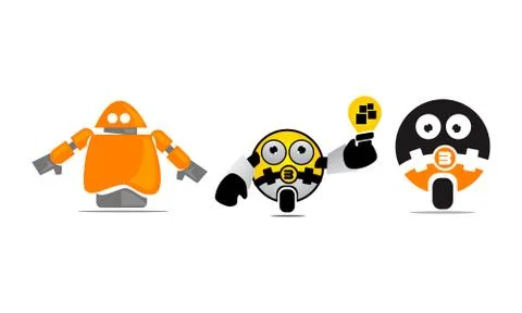 Robot Vector Template Set イラスト素材