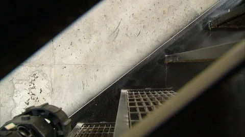 Robot Vehicle moving on staircase Stock Footage 99051073