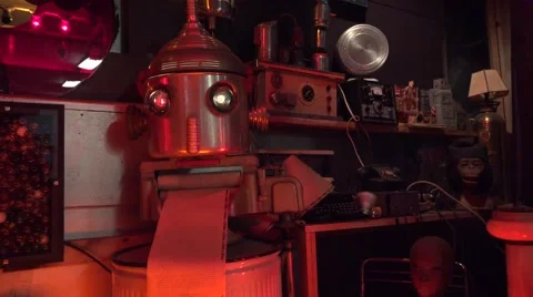 Robot, vintage blinking lights Stock Footage 41262365