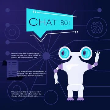 Robot Virtual Assistance Element Of Website Stock Illustration