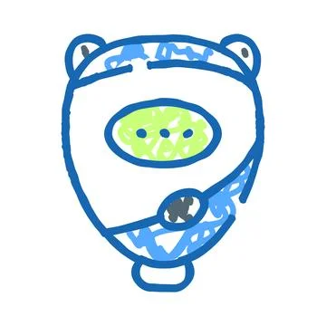 Robot virtual assistant icon for artificial intelligence Ilustração Stock