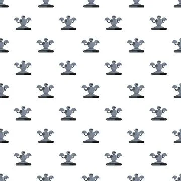 Robot waiter pattern serving catering and restaurant food Stock Illustration