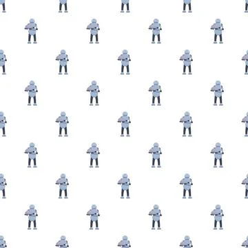 Robot waiter serving pattern representing automation and technology Stock Illustration