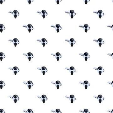 Robot waiter serving pattern representing future automation service Stock Illustration