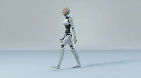 Robot walk loop Stock Footage 738665