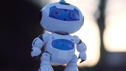 Robot walking artificial intelligence future robotics technology humanoid cyborg Stock Footage 74968959