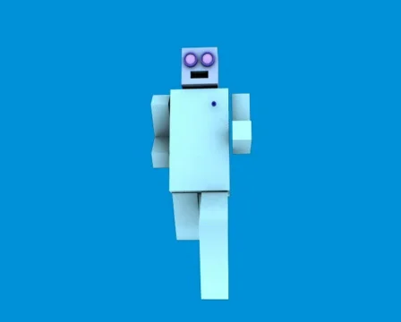 Robot walking Head HD Alpha Stock Footage 565657