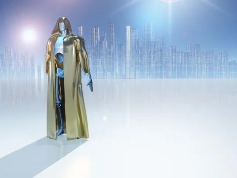 Robot warrior Stock Illustration