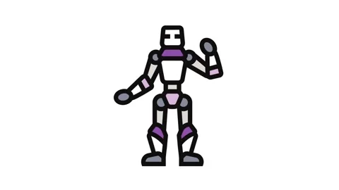 Robot waving hello Stock Footage 326114334
